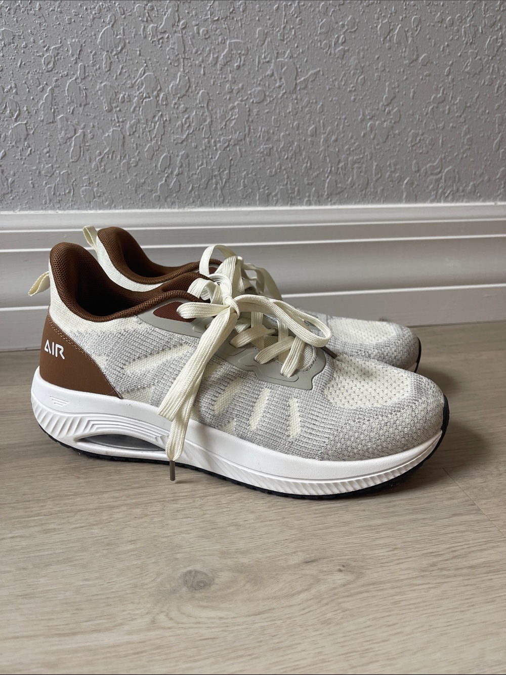 Women’s Neutral Cream & Brown Athletic Sneakers